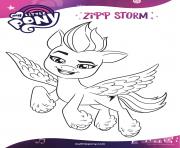 zipp storm poney licorne mlp 5 dessin à colorier