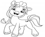 Coloriage joli poney simple dessin