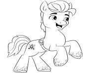 Coloriage izzy moonbow loves crafting mlp 5 dessin
