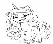 izzy moonbow loves crafting mlp 5 dessin à colorier