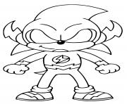 fusion sonic flash dessin à colorier