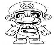 Coloriage Mario saute sur une bombe dessin