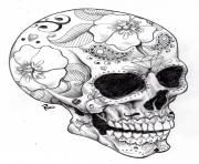 adulte halloween squelette 2 dessin à colorier