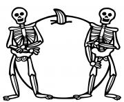 halloween squelette dessin à colorier