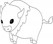 bison europe animal essentiel pour les cultures amerindiennes dessin à colorier