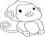 singe animal sauvage dessin à colorier