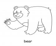ours blanc dessin à colorier