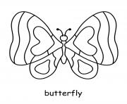 papillon simple dessin à colorier