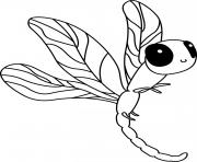 libellule insecte dessin à colorier