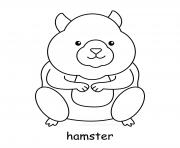 hamster dessin à colorier