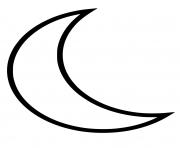 Coloriage simple lune blanche dessin