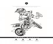 Coloriage motocross honda 41 trey canard dessin