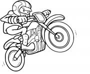 Coloriage moto cross tout terrain honda dessin