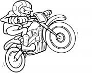 Coloriage motocross sport kids dessin