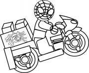 moto lego spiderman dessin à colorier