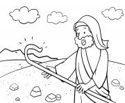 Doubt of Moses Exodus 4_10 17_04 dessin à colorier