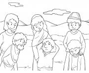 Coloriage jesus se fait serviteur dessin