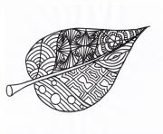 Coloriage feuilles arbre erable chene dessin