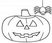 Coloriage 3 citrouilles pour Halloween dessin