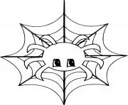 mignon araignee Spinning dessin à colorier