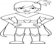 super heroine enfant dessin à colorier