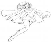 Super heroine Supergirl Marvel dessin à colorier