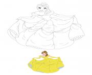 Disney Princesse Belle dessin à colorier