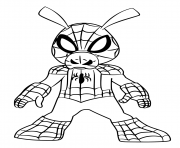 Coloriage coloriez Young Spider Man dessin