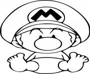 Coloriage mario en mode moto dessin