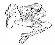 Coloriage coloriez Young Spider Man dessin