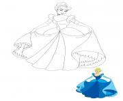 coloriez Disney Princesse Cinderella dessin à colorier