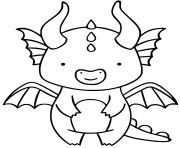 dragon facile maternelle simple pour enfant dessin à colorier