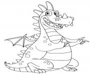 dragon facile amusant et rigolo dessin à colorier