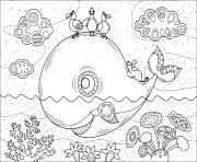 Coloriage baleine enfant dessin