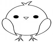 oiseau simple pour petit dessin à colorier