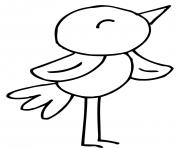 Coloriage poussin petit oiseau dessin