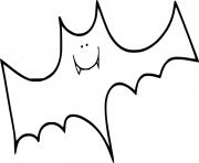 Coloriage halloween chauve souris dessin