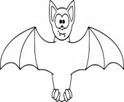 adorable chauve souris dans les airs dessin à colorier