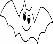 Coloriage chauve souris vampire dessin