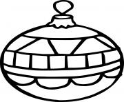 Coloriage boule de noel avec motifs varies dessin