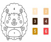Coloriage magique maternelle un ours en salopette dessin