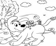 Clifford Emily et Cleo contre les vents forts de lautomne dessin à colorier