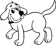 Clifford chien rouge toujours pret a aider ses amis dessin à colorier