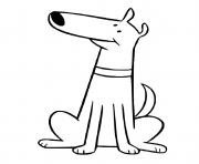 Mac un chien bleu ami de clefford dessin à colorier