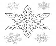 Coloriage flocon de neige cristaux dessin