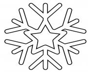 Coloriage flocon snowflake dessin