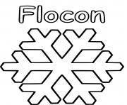 Coloriage flocon snowflake dessin