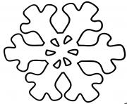 Coloriage flocon de neige facile pour enfants dessin
