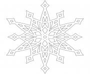 Coloriage flocon de neige fond mandala dessin