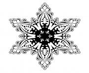 Coloriage flocon de neige hexagone etoile dessin